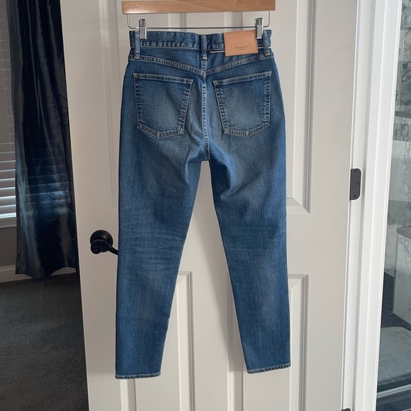 MOUSSY VINTAGE WHITNEY WIDE STRAIGHT {$360} BLUE Classic Blue Women's Jeans 26 - Picture 8 of 11